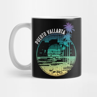 Puerto Vallarta Mexico Beach Palm Tree Vacation Mug